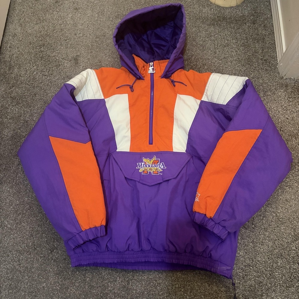 Vintage Minnesota State Screaming Eagles Jacket Mens XL Starter Coach Sitcom 90s